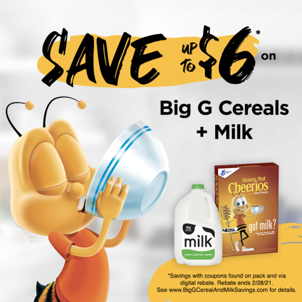 Big G Cereals + Milk savings coupon 