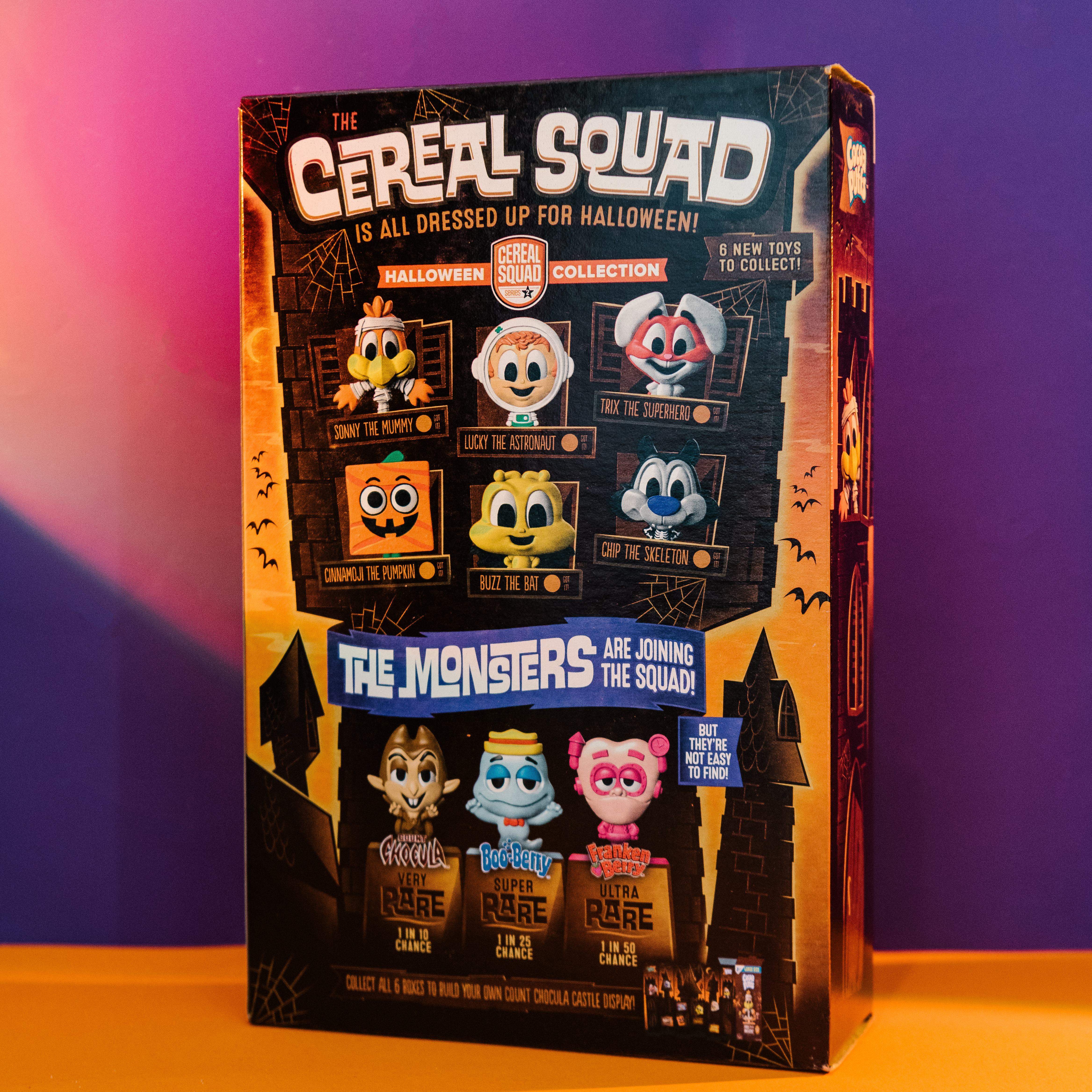 Back of Cereal Squad cereal box
