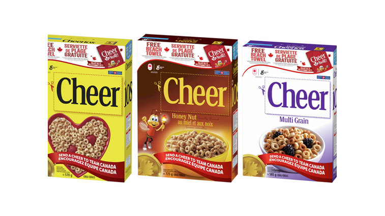 Cheerios Cheer Cards three boxes of cereal